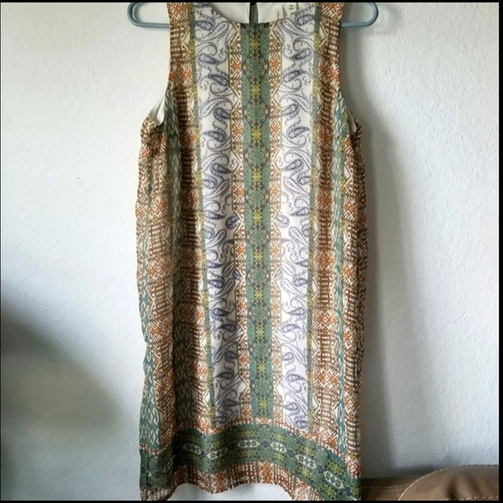 Tacera Multicolored Sleeveless Dress